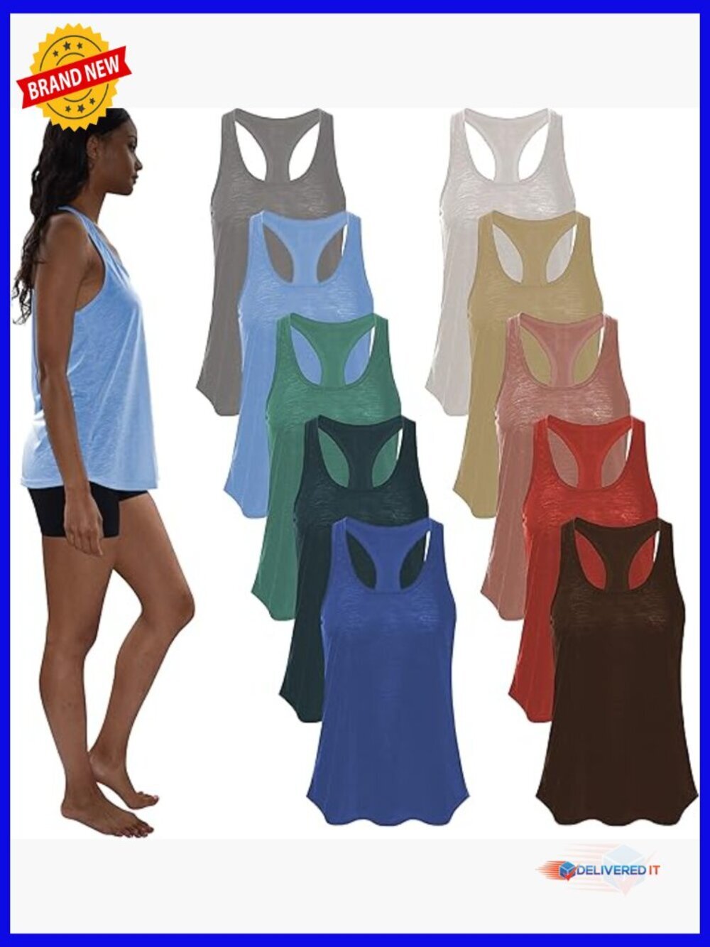 Racerback Tank Tops 10 Pack Flowy Active Workout Tops